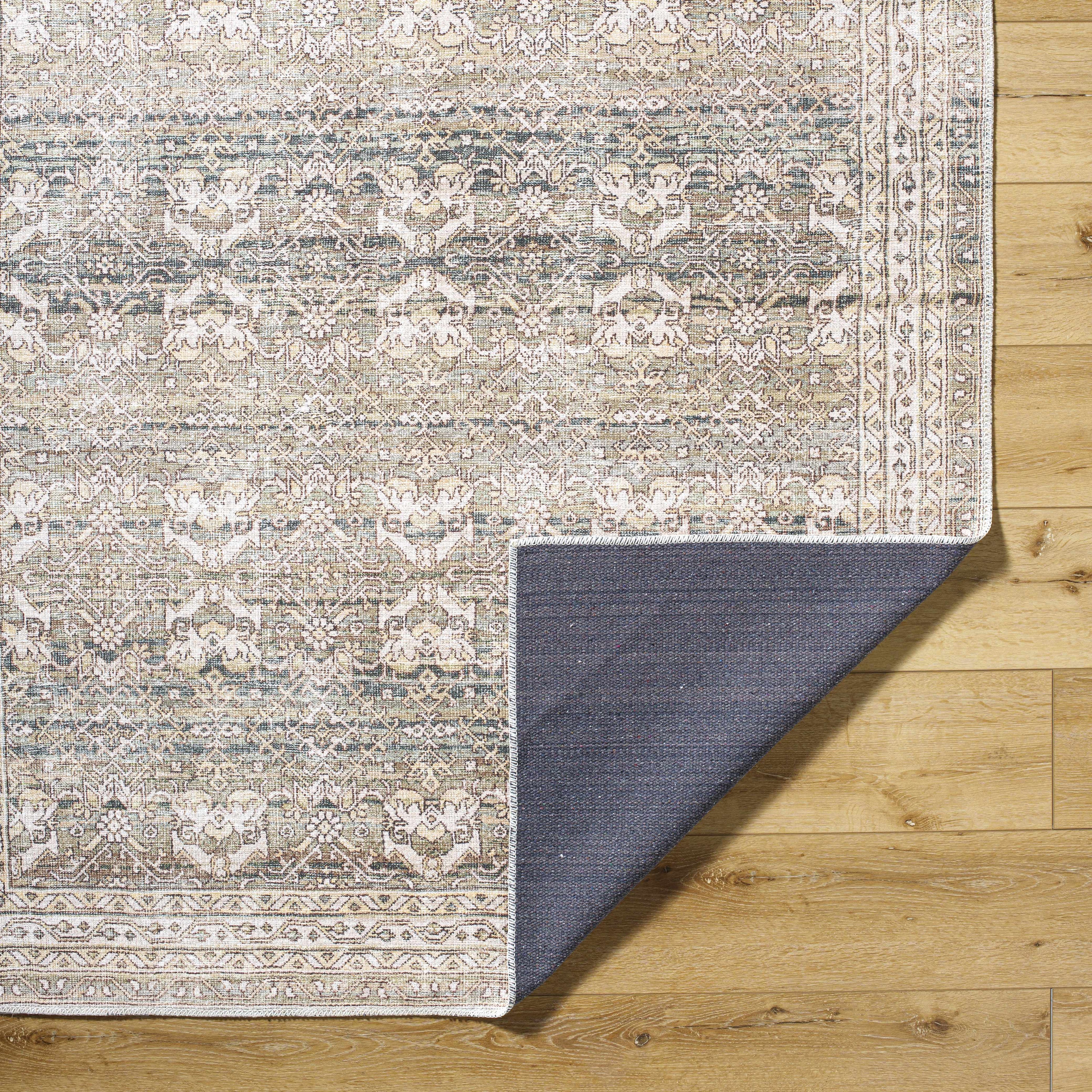 Billie Vintage Flat Pile Washable Rug
