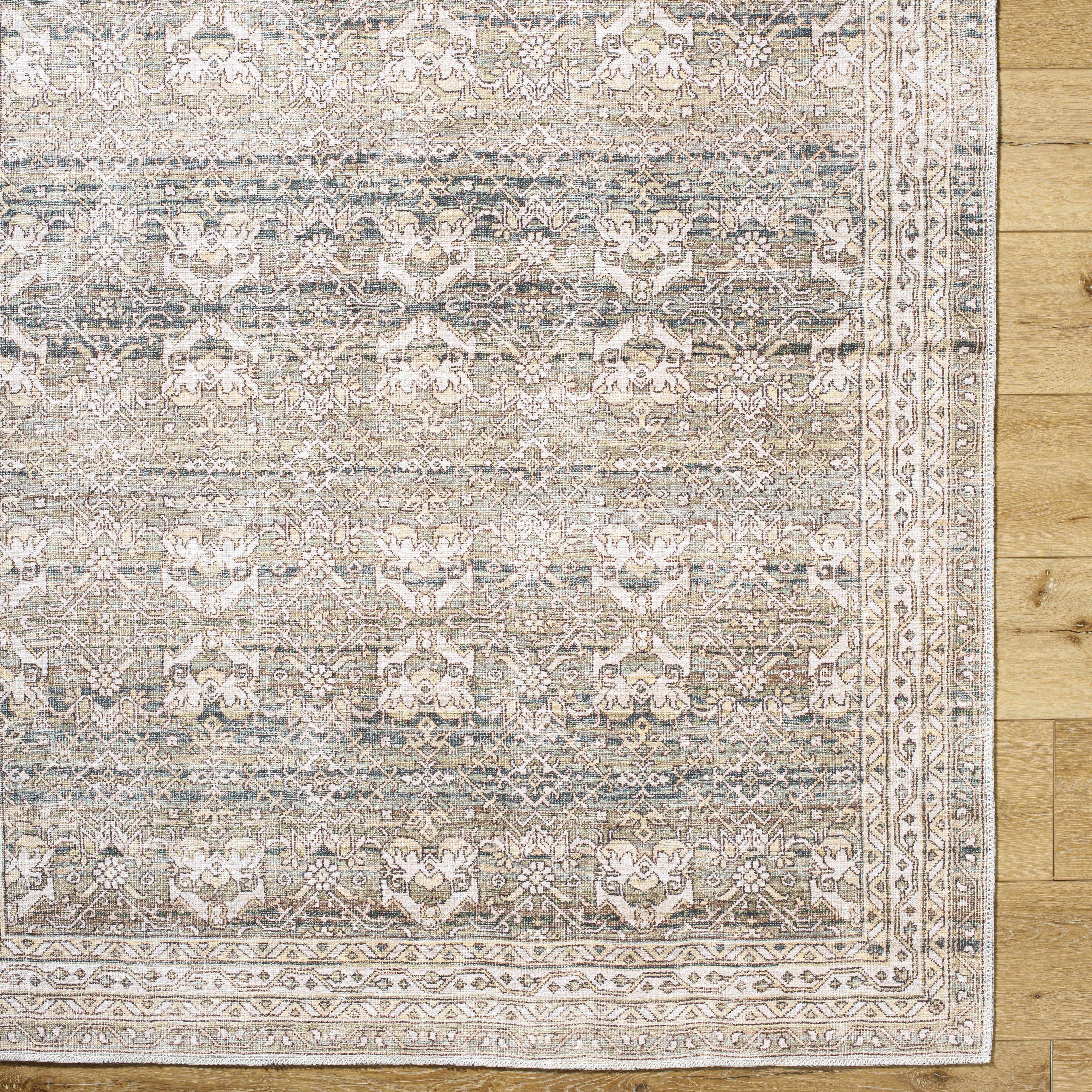 Billie Vintage Flat Pile Washable Rug